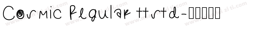 Cosmic Regular ttstd字体转换